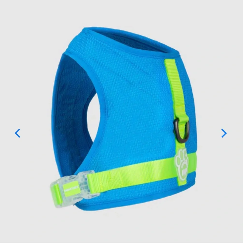 Canada Pooch Chill Seeker Cooling Harness - Blue/Green - Size 12